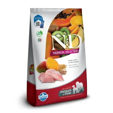 Racao N-D Tropical Selection Caes Adultos Medium e Maxi Frango